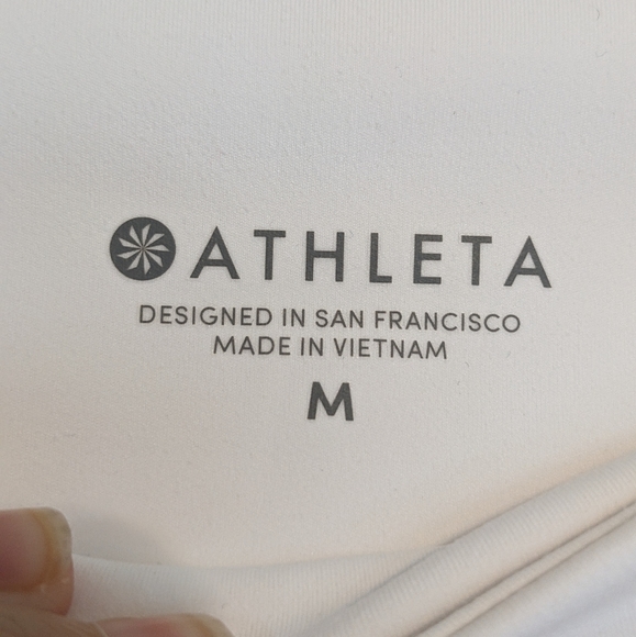 Athleta Affirmation 7/8 Floral Leggings in White Size Medium - Picture 12 of 12